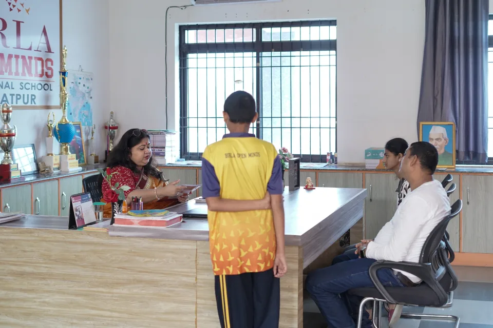 Parents and teachers during the 2026 annual parent–teacher meeting at BOMIS Naubatpur