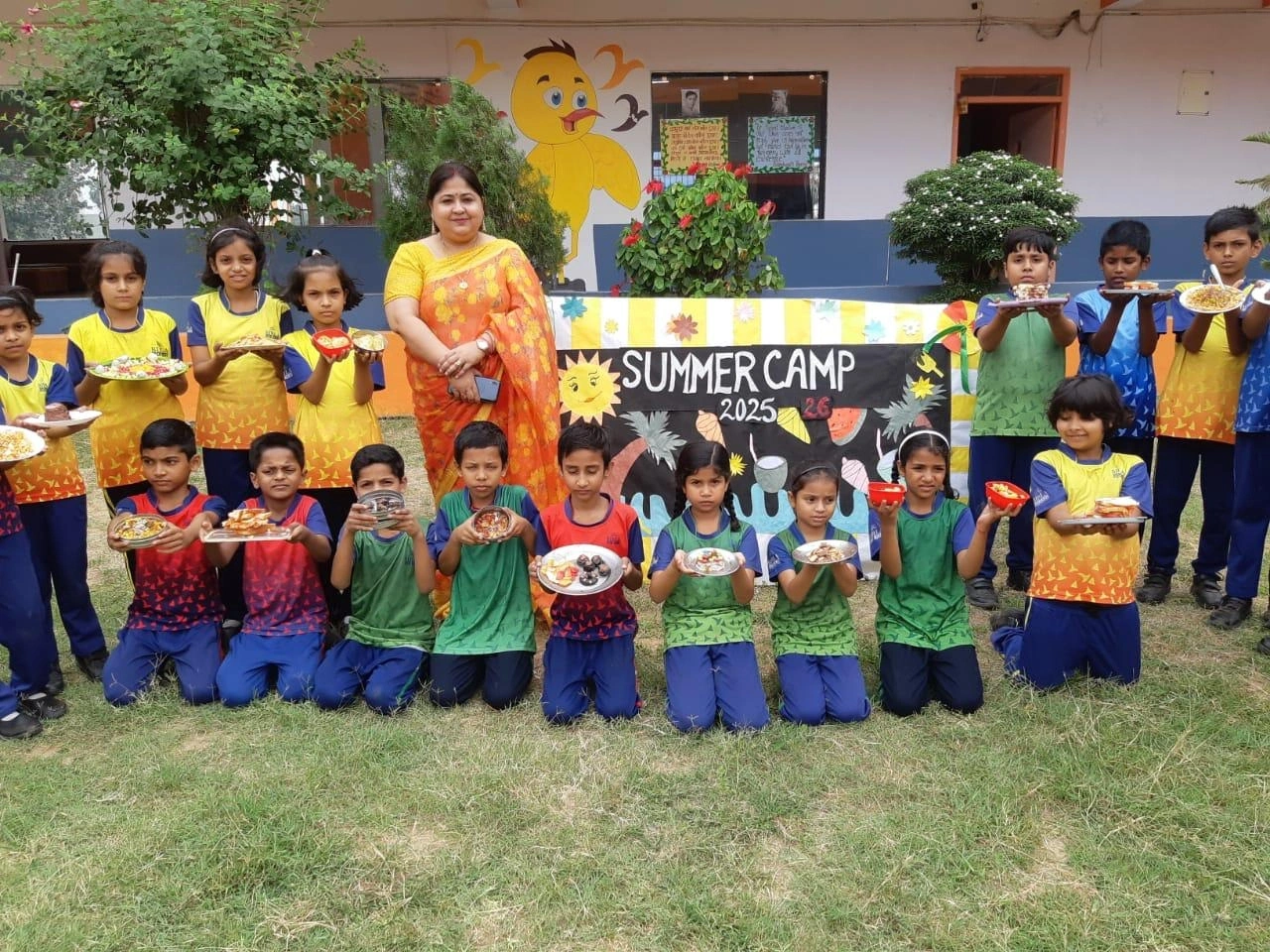 Students and teachers during school life activities at BOMIS Naubatpur
