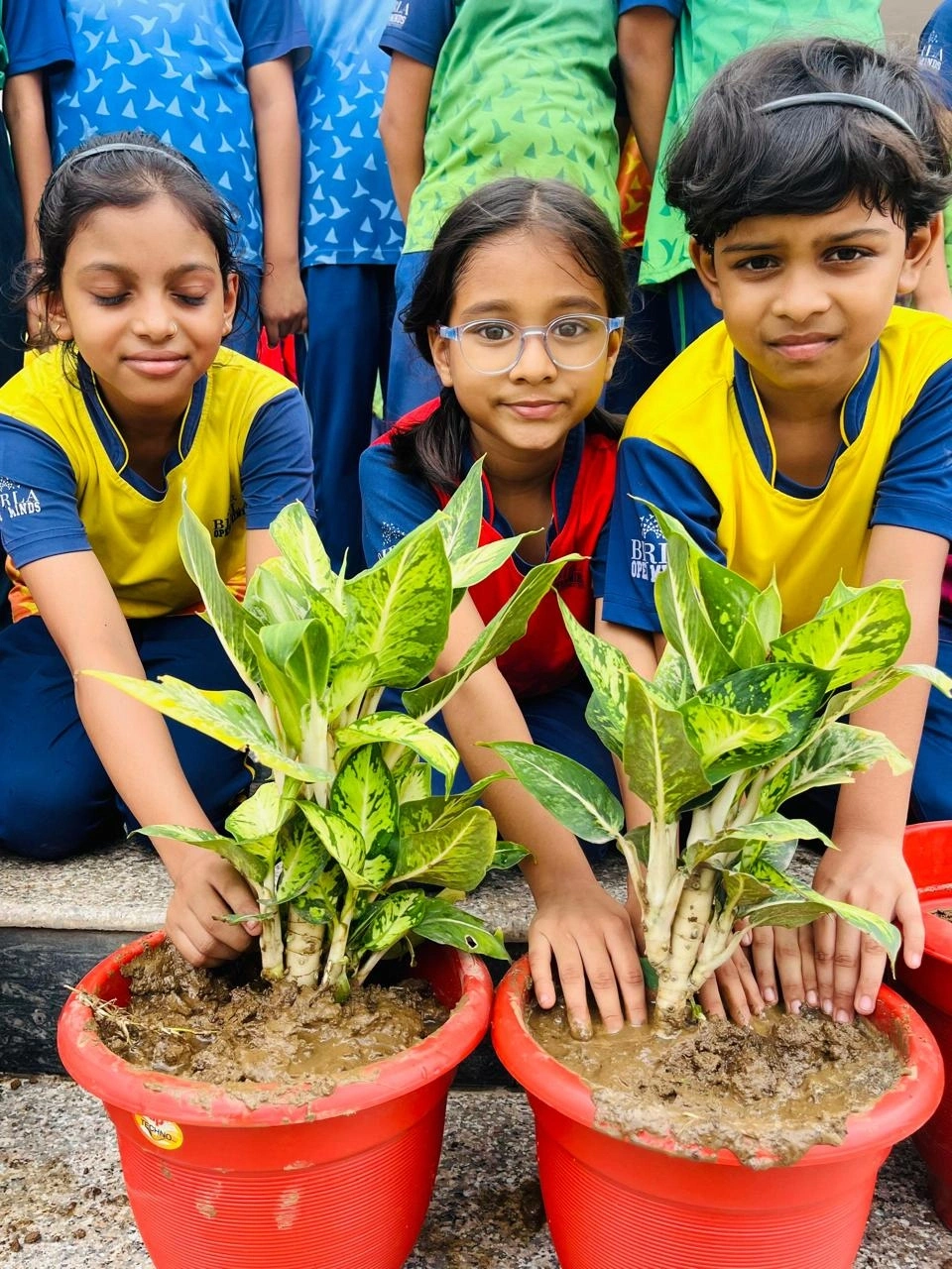 Students and teachers during school life activities at BOMIS Naubatpur