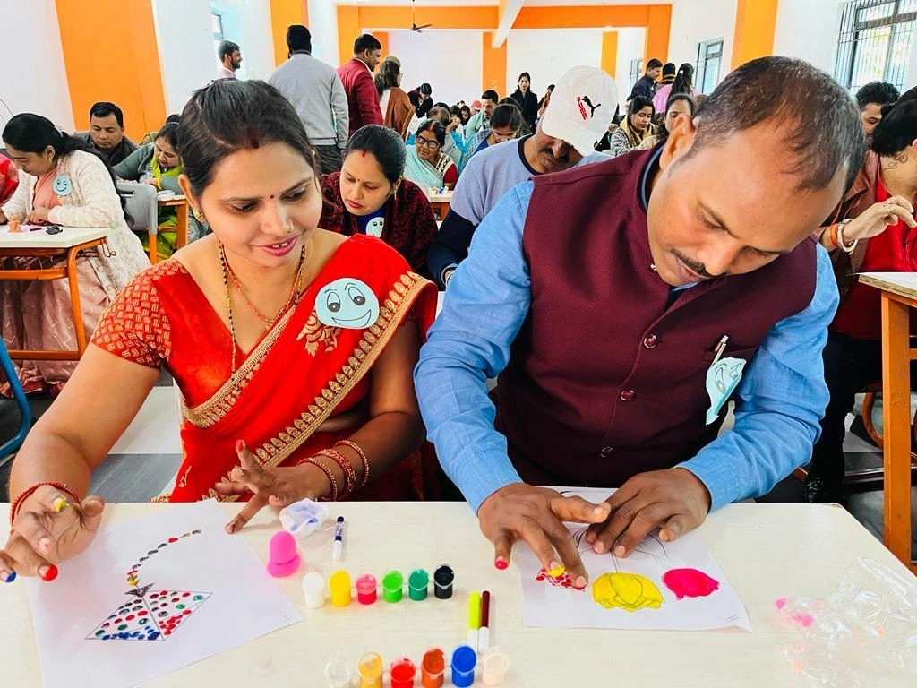 Students and teachers during school life activities at BOMIS Naubatpur
