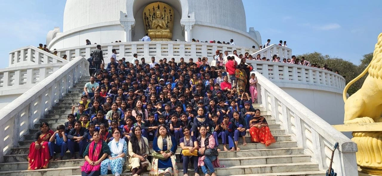 Students and teachers during school life activities at BOMIS Naubatpur
