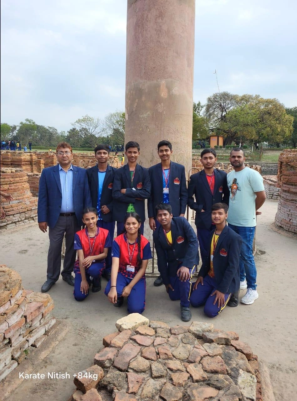 Students and teachers during school life activities at BOMIS Naubatpur