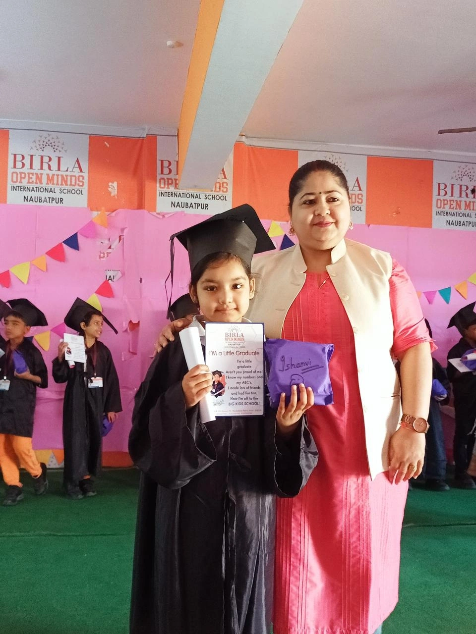 Students and teachers during school life activities at BOMIS Naubatpur