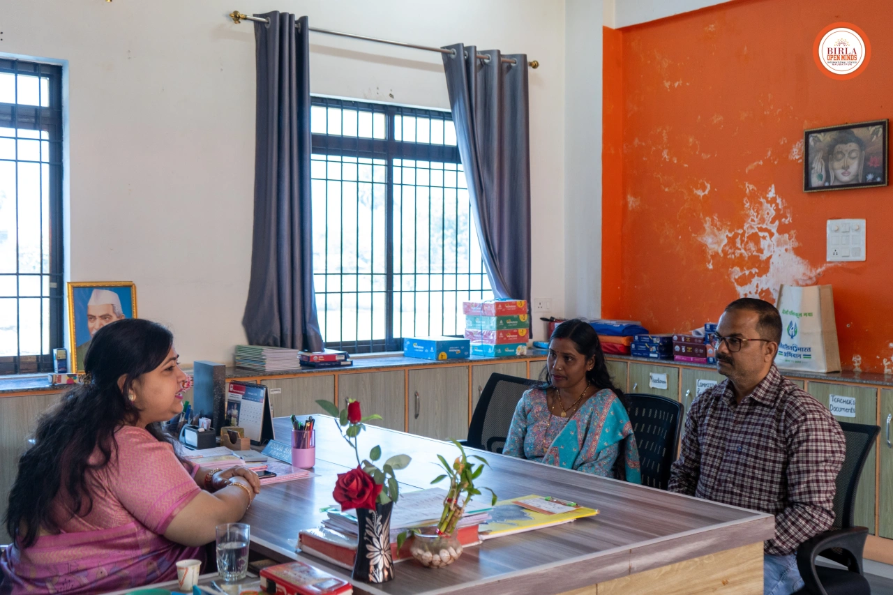 Parents and teachers during the 2025–26 parent–teacher meeting at BOMIS Naubatpur
