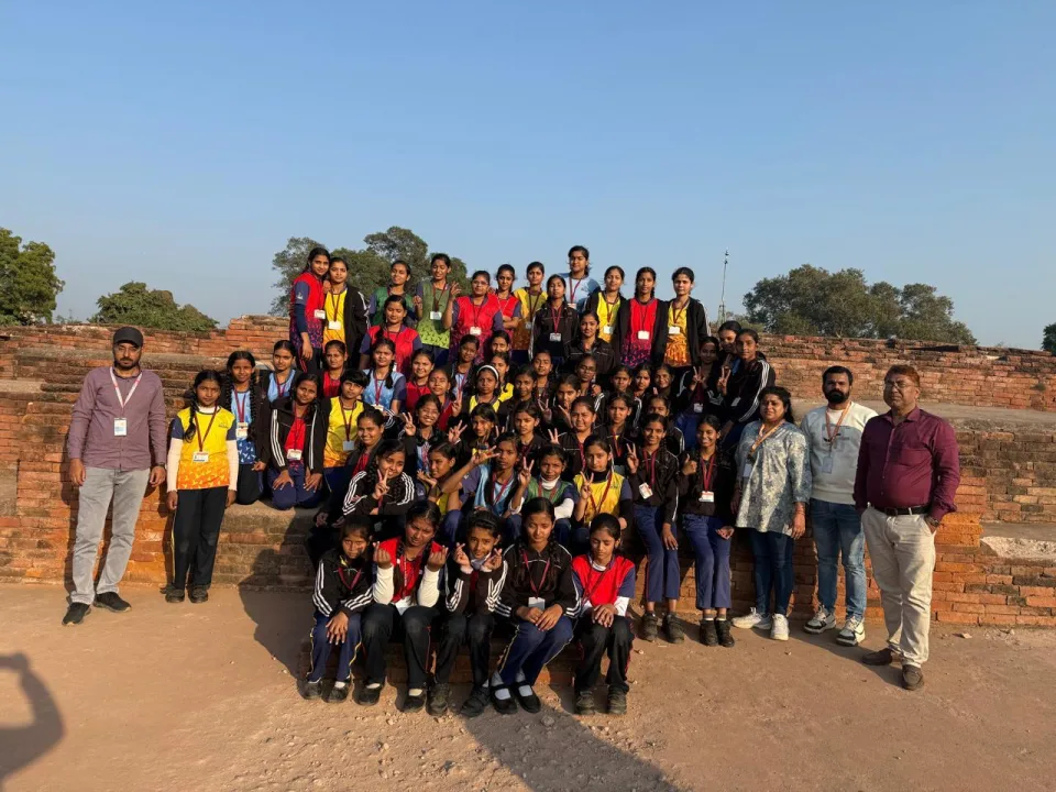 Students and teachers during school life activities at BOMIS Naubatpur