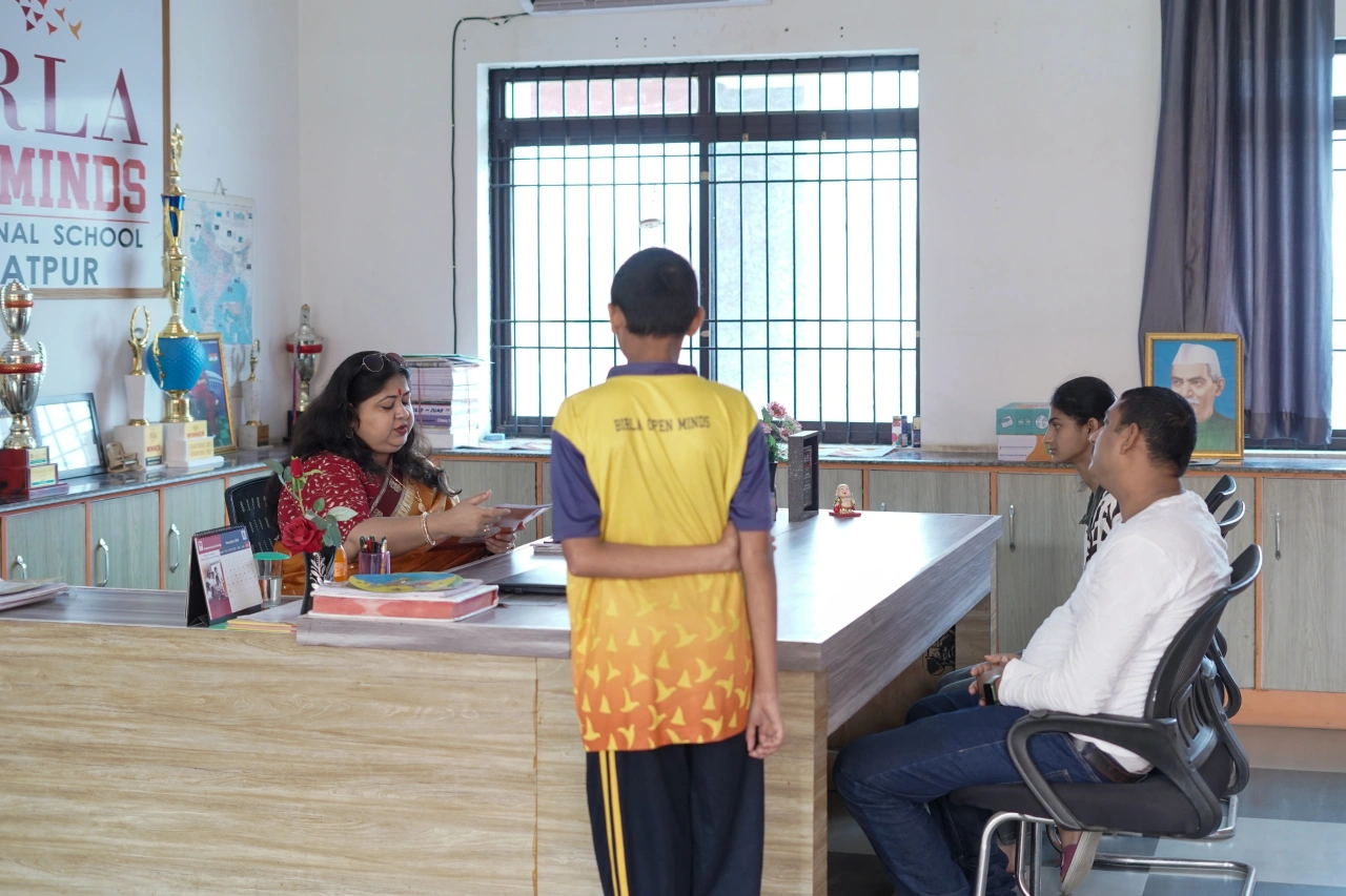 Parents and teachers during the 2026 annual parent–teacher meeting at BOMIS Naubatpur