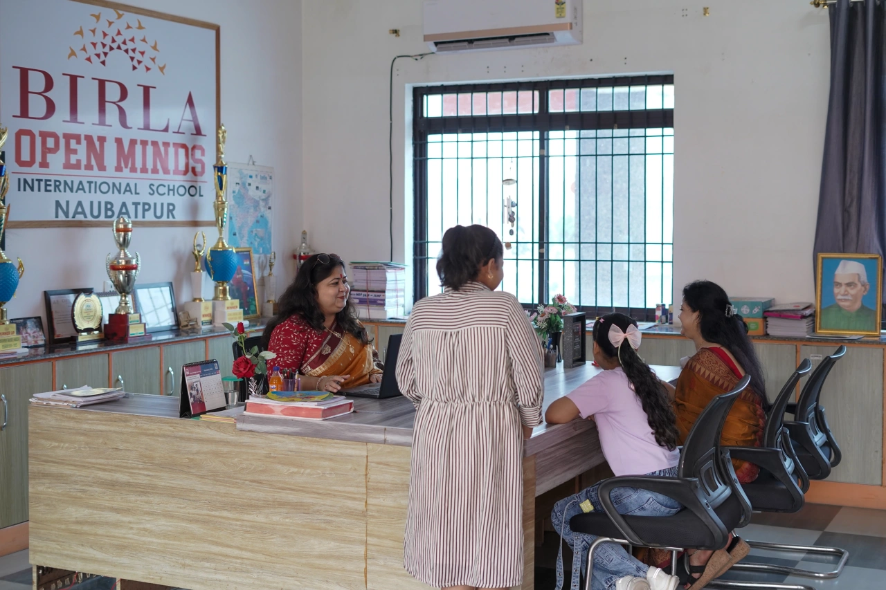 Parents and teachers during the 2026 annual parent–teacher meeting at BOMIS Naubatpur