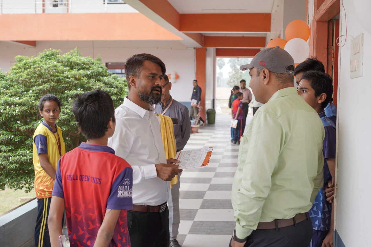 Parents and teachers during the 2026 annual parent–teacher meeting at BOMIS Naubatpur