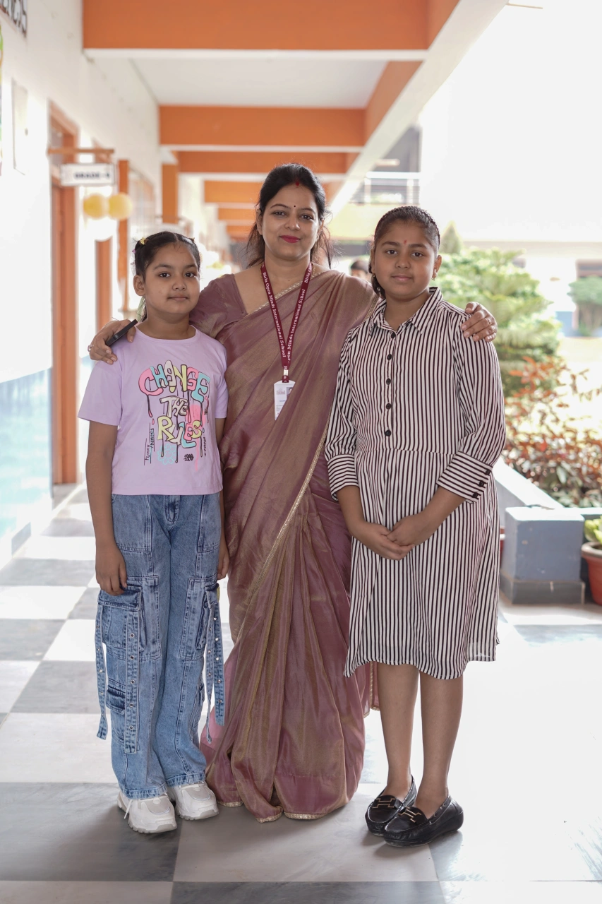 Parents and teachers during the 2026 annual parent–teacher meeting at BOMIS Naubatpur