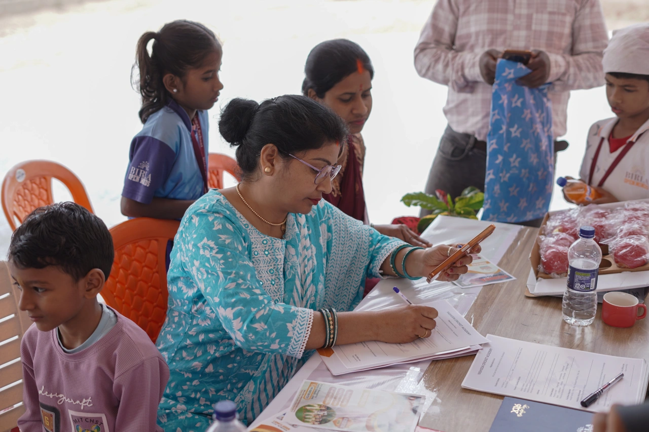Parents and teachers during the 2026 annual parent–teacher meeting at BOMIS Naubatpur