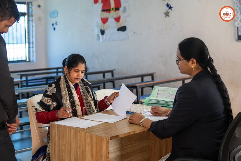 Parents and teachers during the 2025–26 parent–teacher meeting at BOMIS Naubatpur